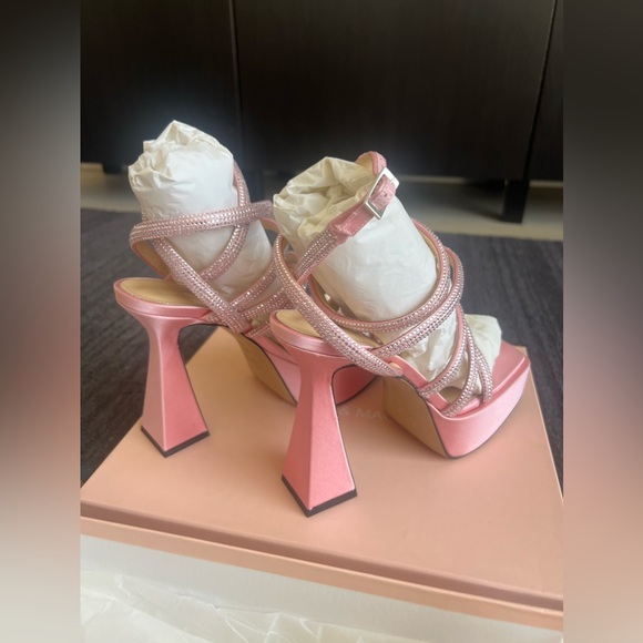 MACH & MACH Pink Syndey 140 Heeled Platform Sandals - Picture 5 of 10